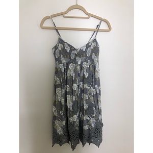 Free People Embroidered Floral Sun Dress